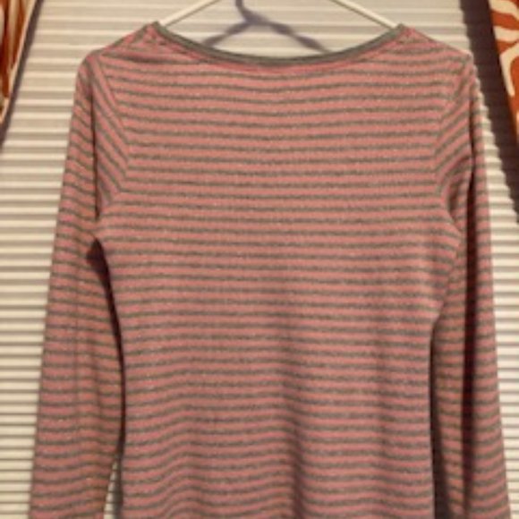 Victoria Secret Scoop Neck, Henley striped waffle top - Picture 6 of 7
